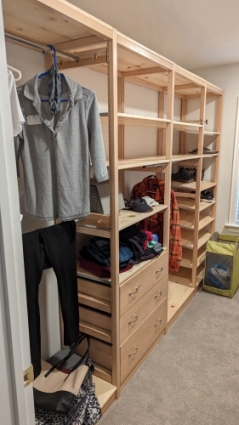 Solid Wood White Closet